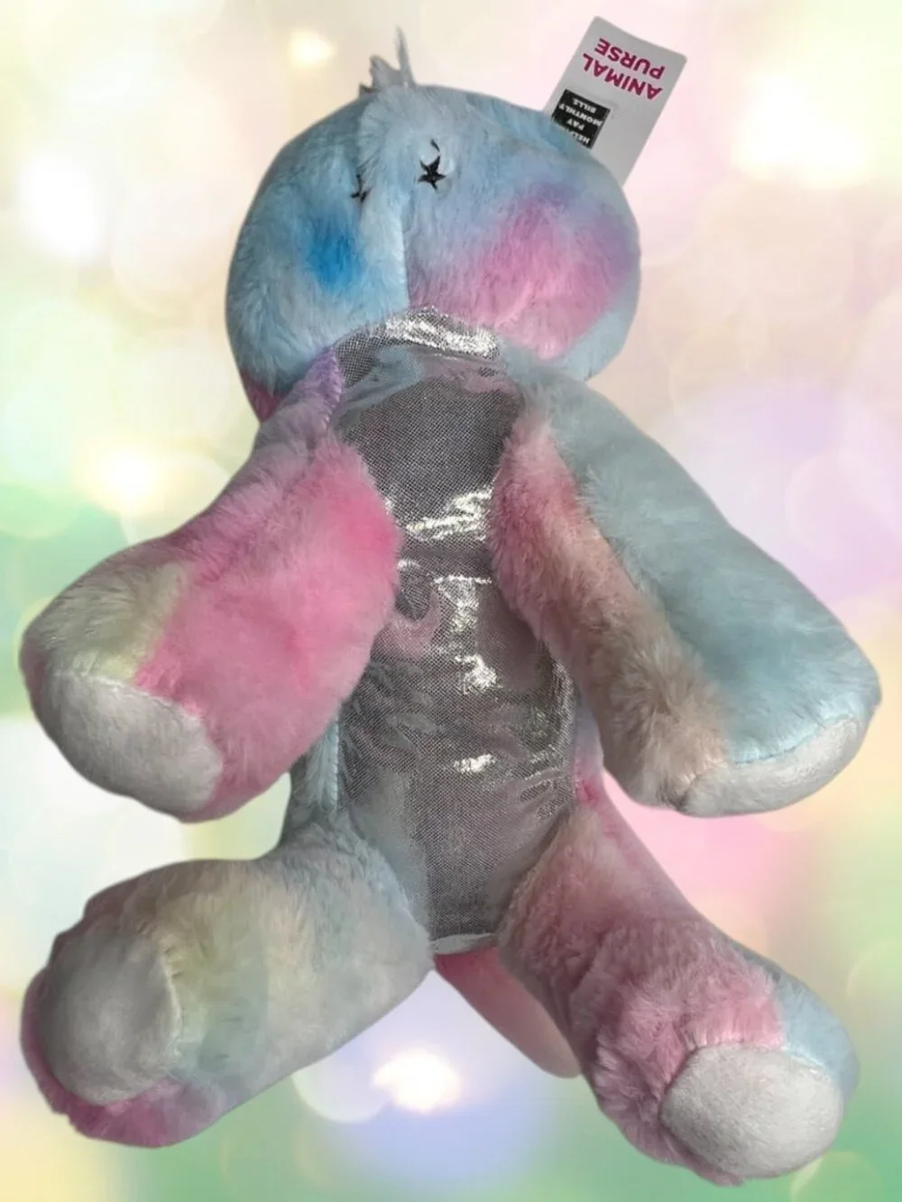 NWT Unicorn Bag Plush Stuffed Animal Purse Tie Dye Rainbow Crossbody Girls #5